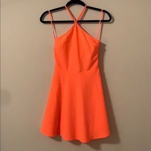 Neon coral dress